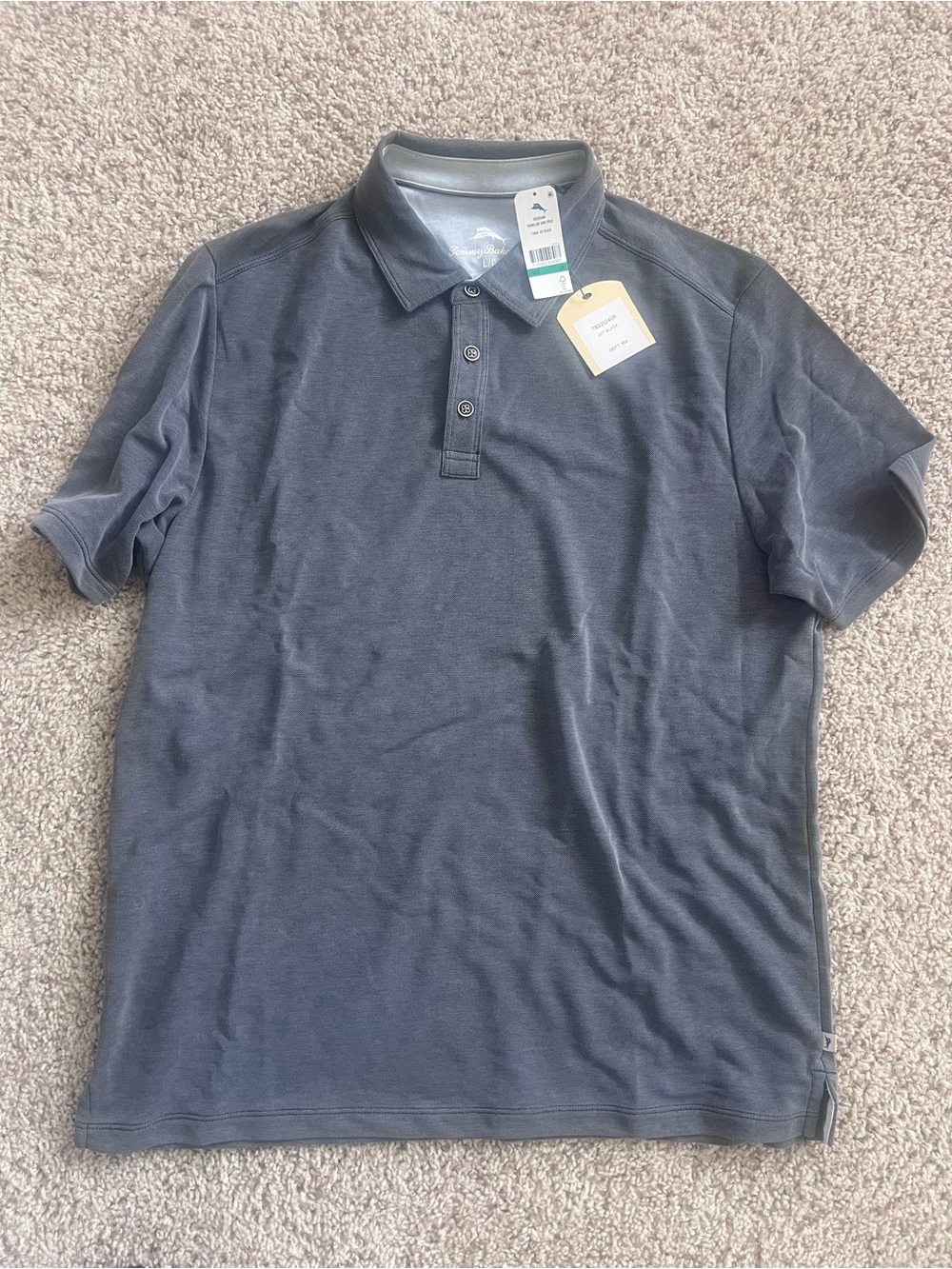 Tommy Bahama Men's Polo Shirt in Slate Gray
